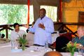 Narok Governor Samuel Tunai  addresses tourism industry players from Kenya and Tanzania on January 23, 2021.