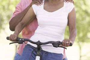 grandparents cycling elderly couple